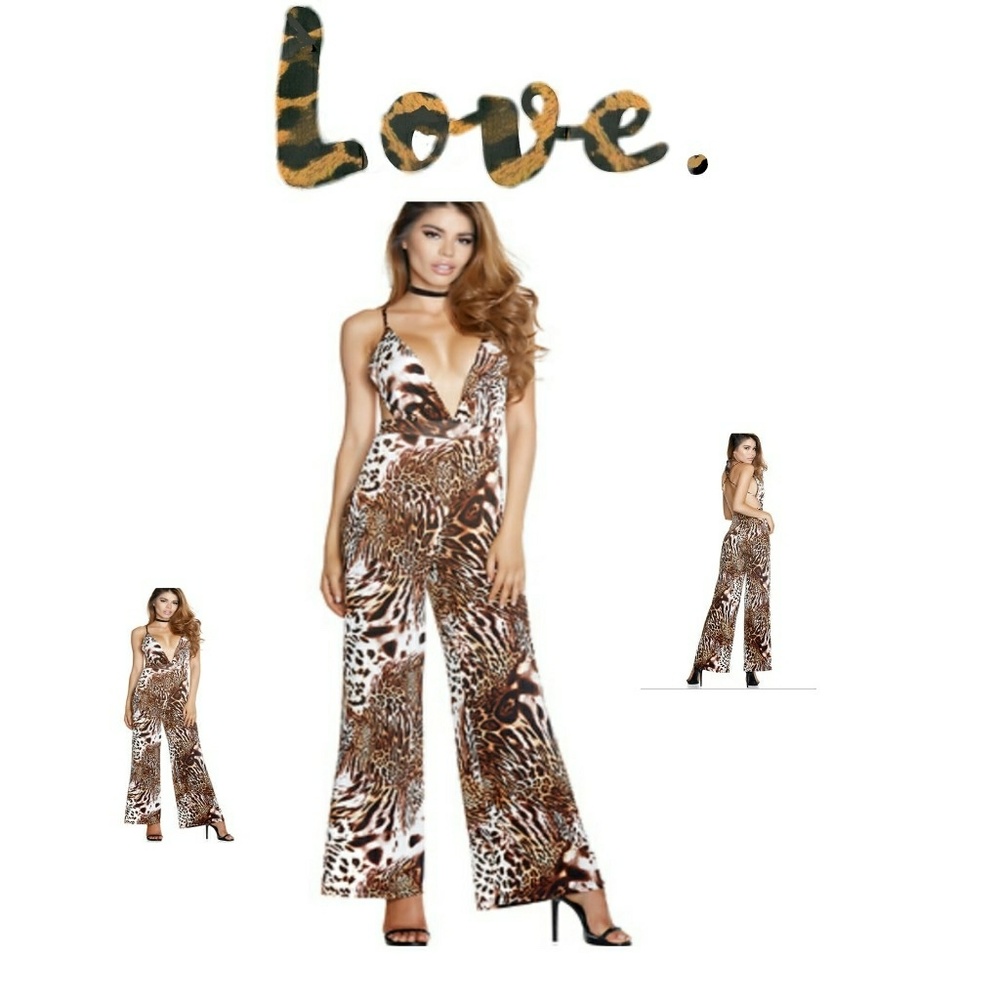 LOVE my animal Wide Leg Jumpsuit